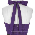 Grace Karin Sweetheart Backless Nylon-Cotton Purple Halter Vintage Vestido CL008950-8